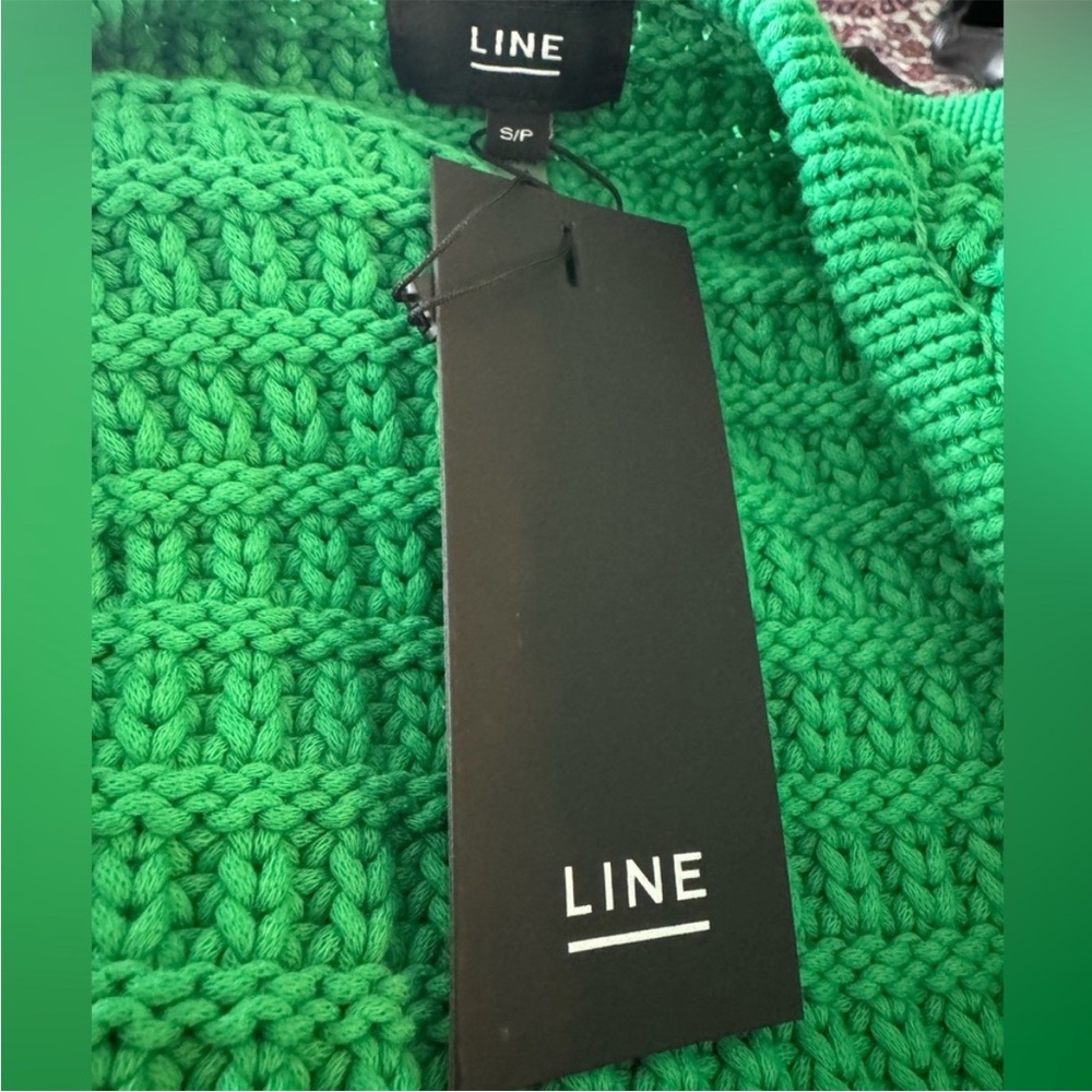 NWT Line Luna Cardigan in Kelly Green Green MSRP $225 Size Small - Picture 5 of 7
